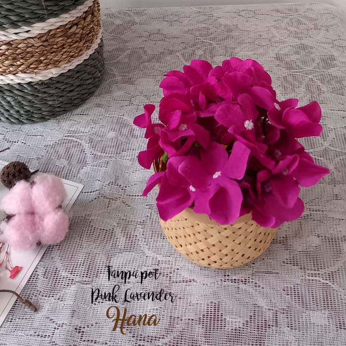 bunga plastik hydrangea/bunga plastik dekorasi/bunga artificial-PINK LAVENDER MAROON