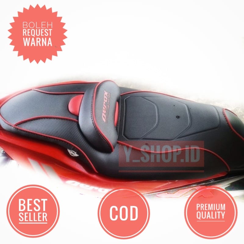 Cover Jok Motor Custom Eropa Modif Motor Aerox 125 155 Kulit MBtech