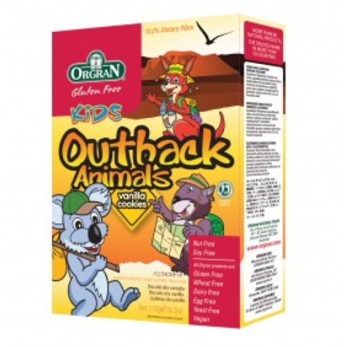 

Orgran, Gluten Free Outback Animals Vanilla Cookies (175gr)