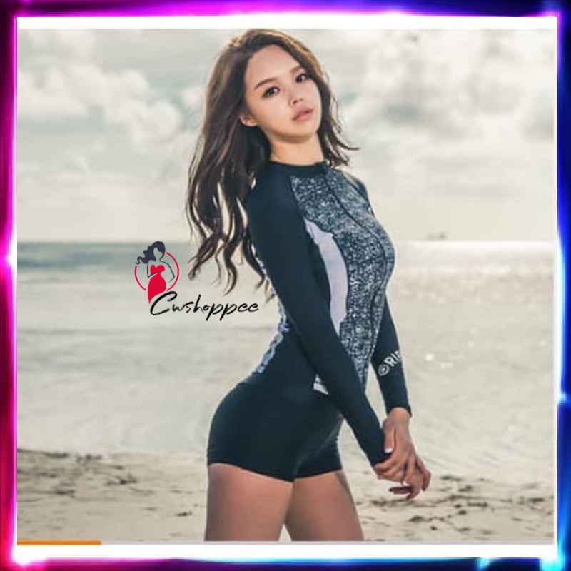 Baju Renang Wanita Lengan Panjang Muslim Bikini Set Korea Murah Busa Baju Diving MURAH Baju Pantai