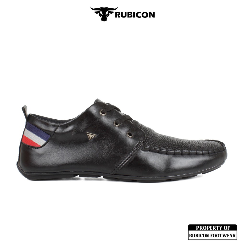 SEPATU PRIA CASUAL SEPATU LEBARAN PRIA SANTAI TALI RUBICON YOJO HITAM