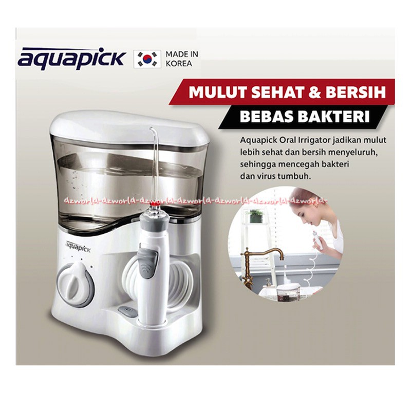 Aquapick AQ-300-I Dental Oral Care Irrigator Water Flusser Alat Pembersih Karang Gigi Toothbrush