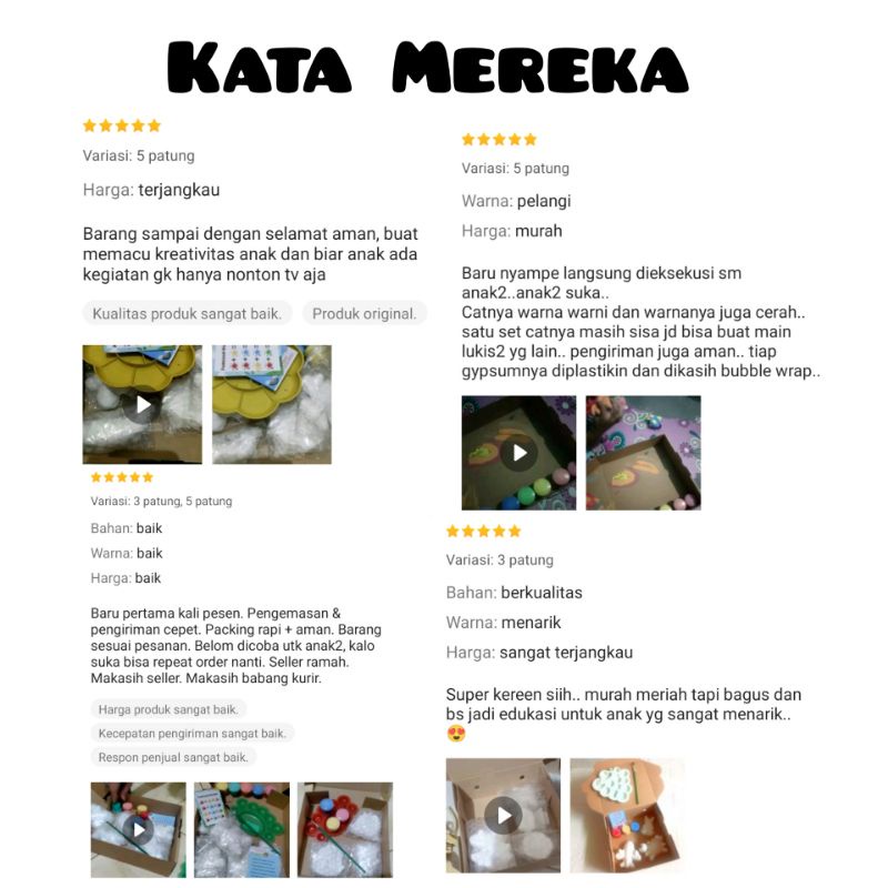 Patung Lukis Gypsum Prakarya Anak Mainan Edukasi Painting Kit Gypfun