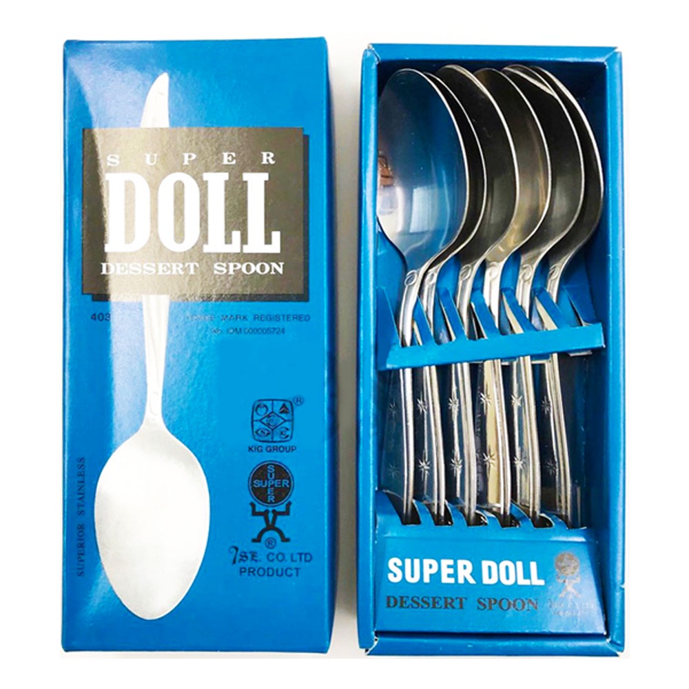 Super doll Sendok Garpu makan stainless steel - 12 pcs