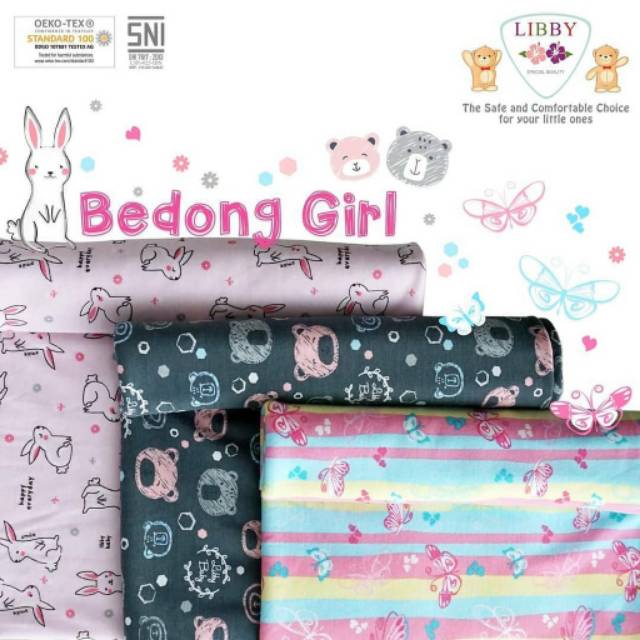 1 Pcs LIBBY Bedong SATUAN Bayi / Baby Motif (90 X 110Cm)