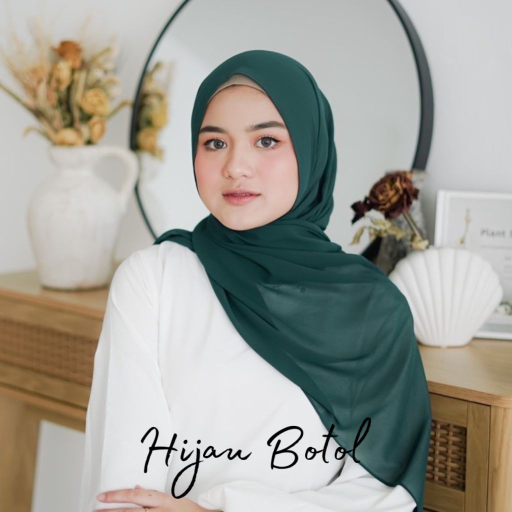 [PROMO] PASHMINA CERUTY BABYDOL / JILBAB / TERMURAH / PASHMINA / KERUDUNG PASHMINA CRUTY / GOJEK/OCD-CERUTY HIJAU BOTOL