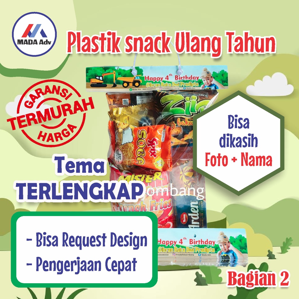 Plastik Ultah Plastik Snack Ultah Tas Ulang Tahun Plastik Ulang Tahun Plastik Jajan