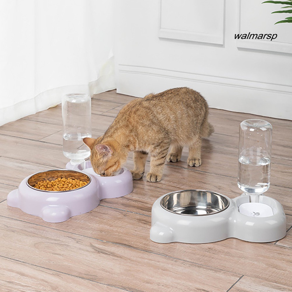 Oct Mangkok Makan Anjing Kucing Fungsi Ganda Bentuk Beruang Kartun Dengan Botol Minum Shopee Indonesia