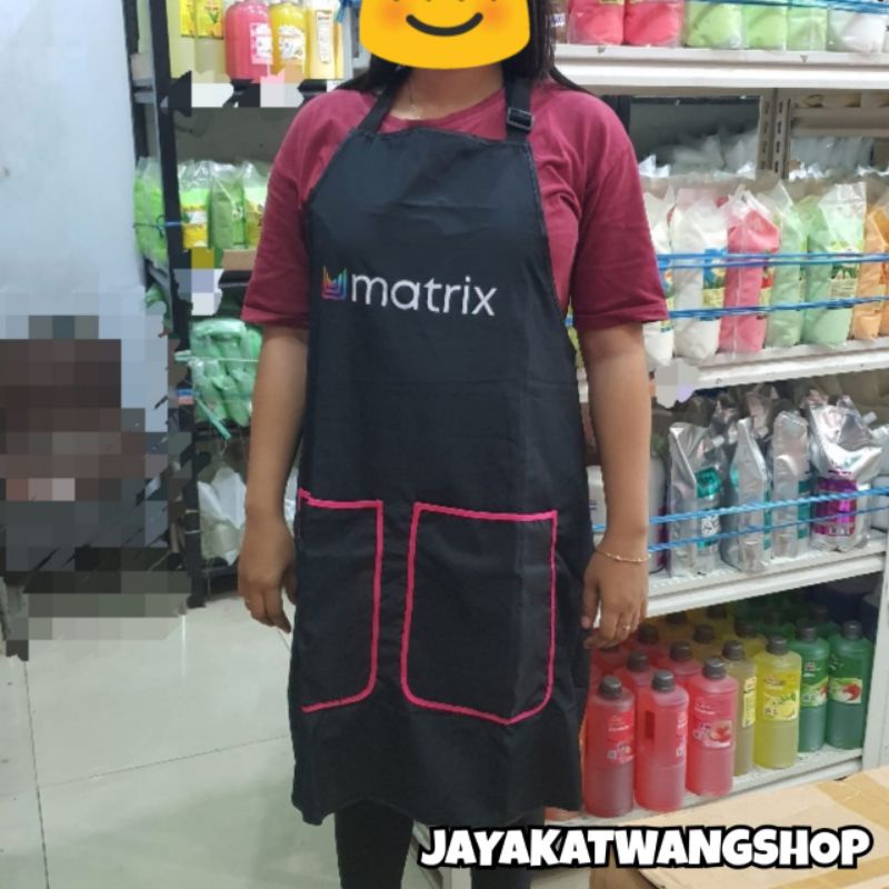 MATRIX Kep Cape Potong - Celemek Apron Salon Barber Hitam