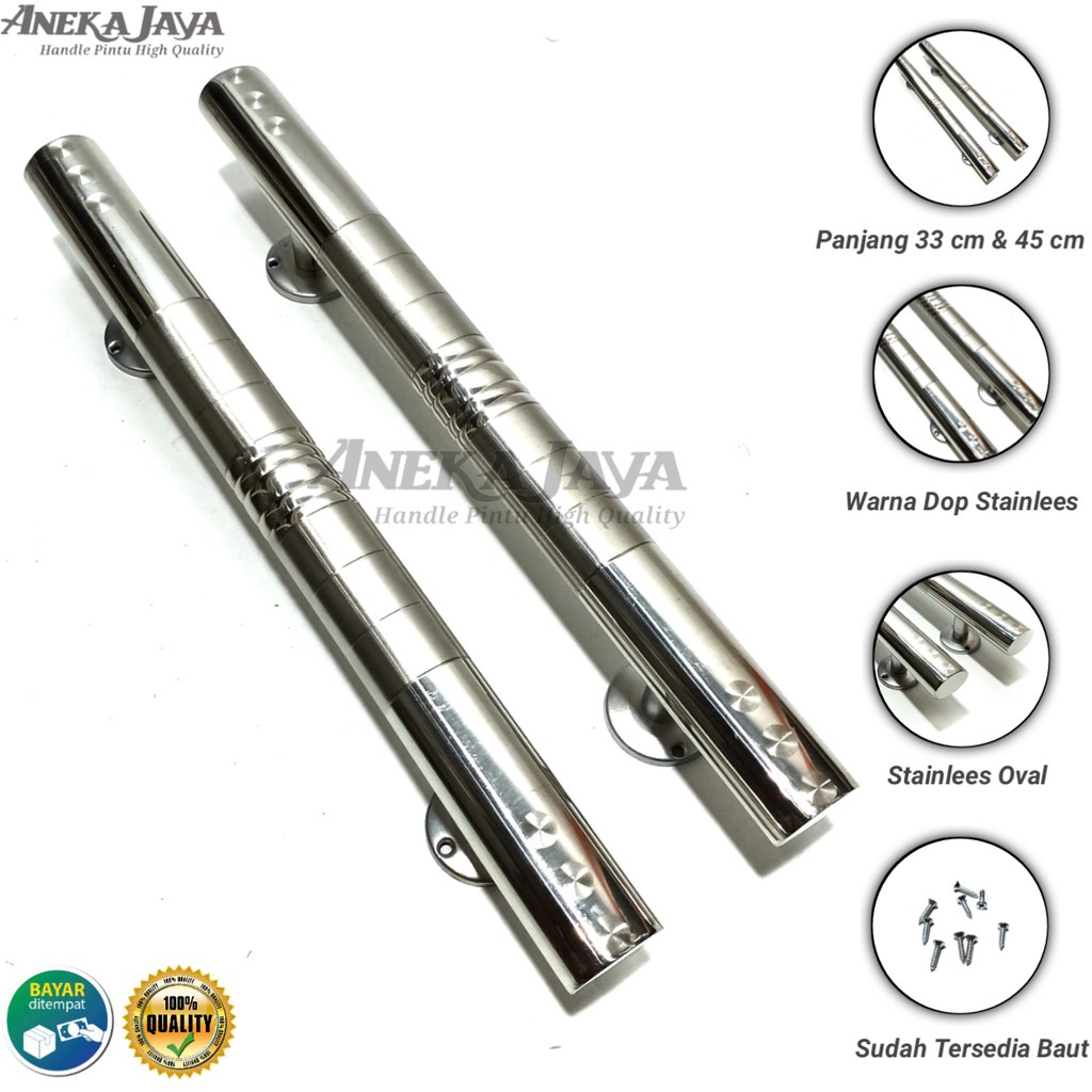 Satu 1 set Handle kunci Pintu rumah 33 cm / Tarikan Pintu rumah / gagang pintu rumah murah Stainlees