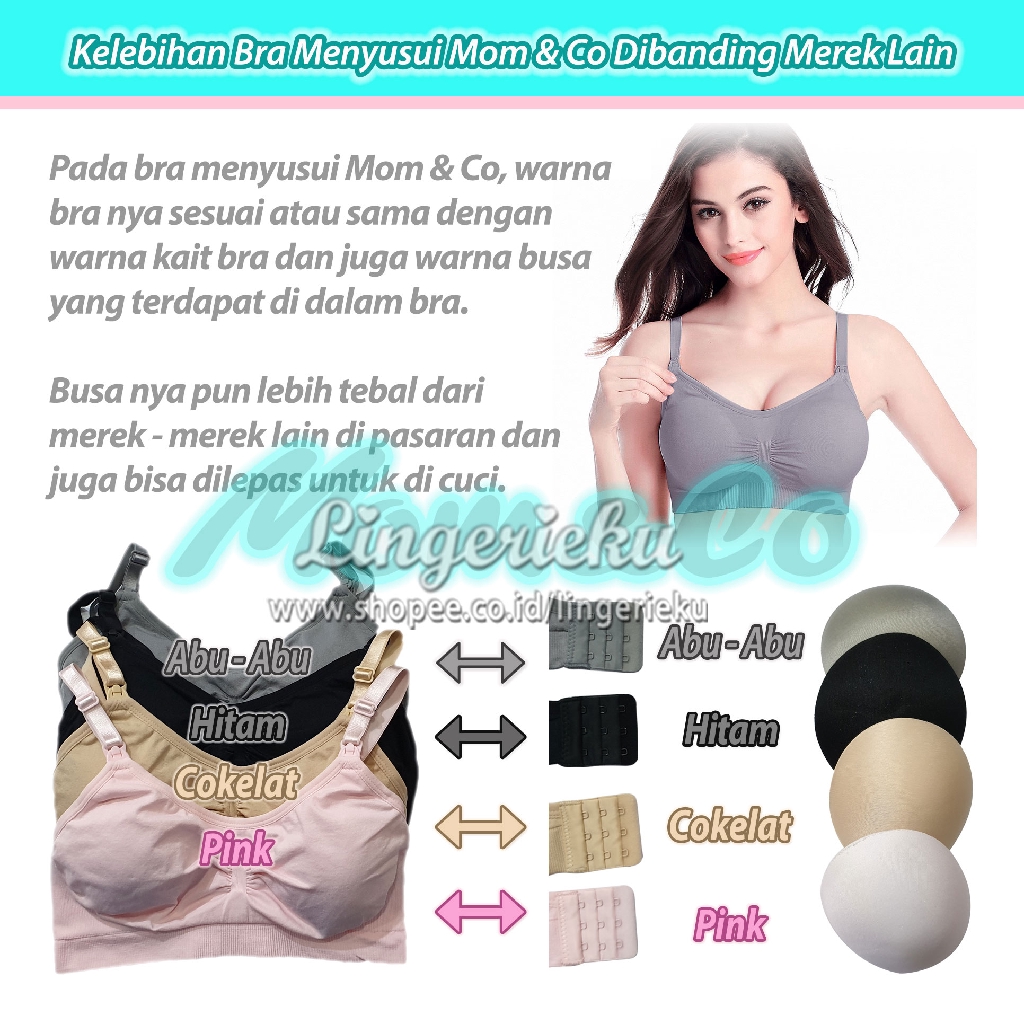 Bra Menyusui Nursing Bra Bahan Premium Mom and Co