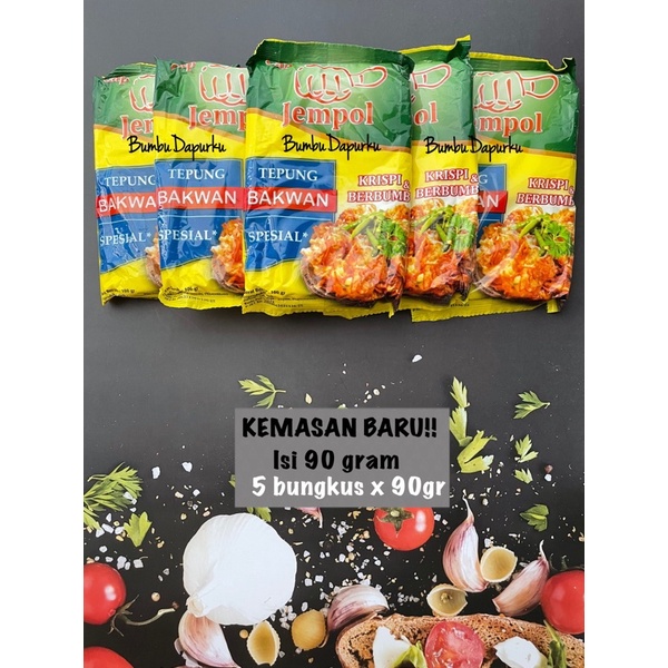 (5 pcs x 90gr) Tepung Bakwan Spesial Cap Jempol