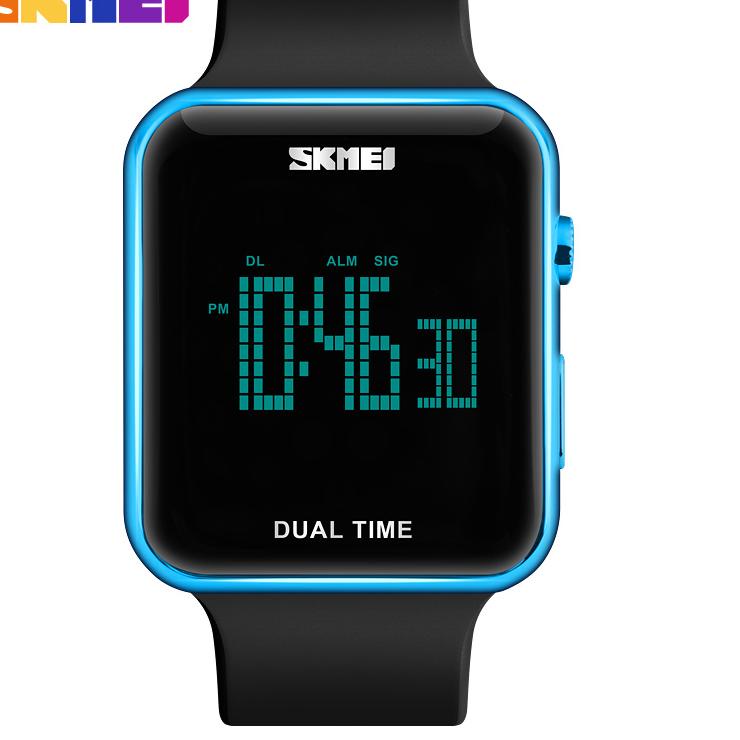 "BSB.10Jn22ᶠ" Jam Tangan Kotak Pria Cowok Elegan SKMEI 1271 Jam LED Digital Original SKEMEI S74