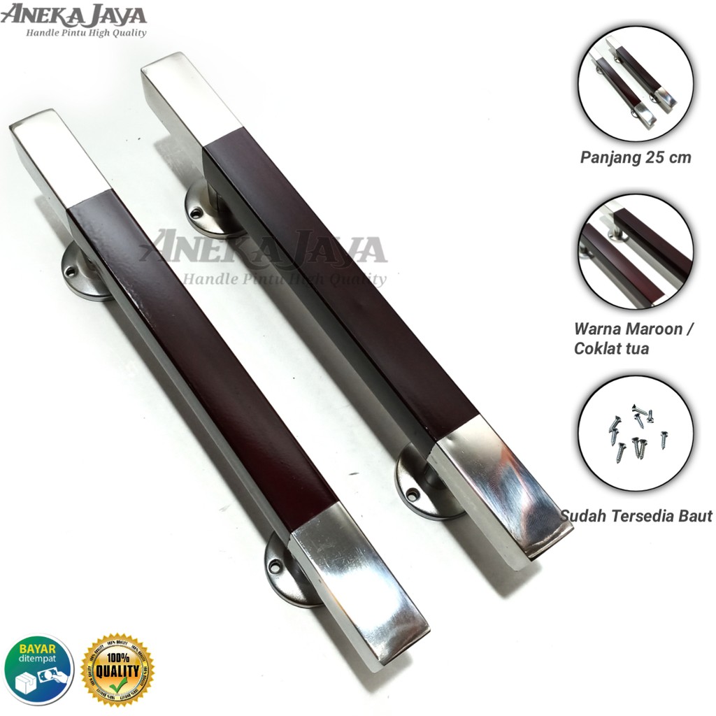 Satu set handle kunci pintu rumah 25 cm murah minimalis tarikan pintu stainless gagang pintu terbaru