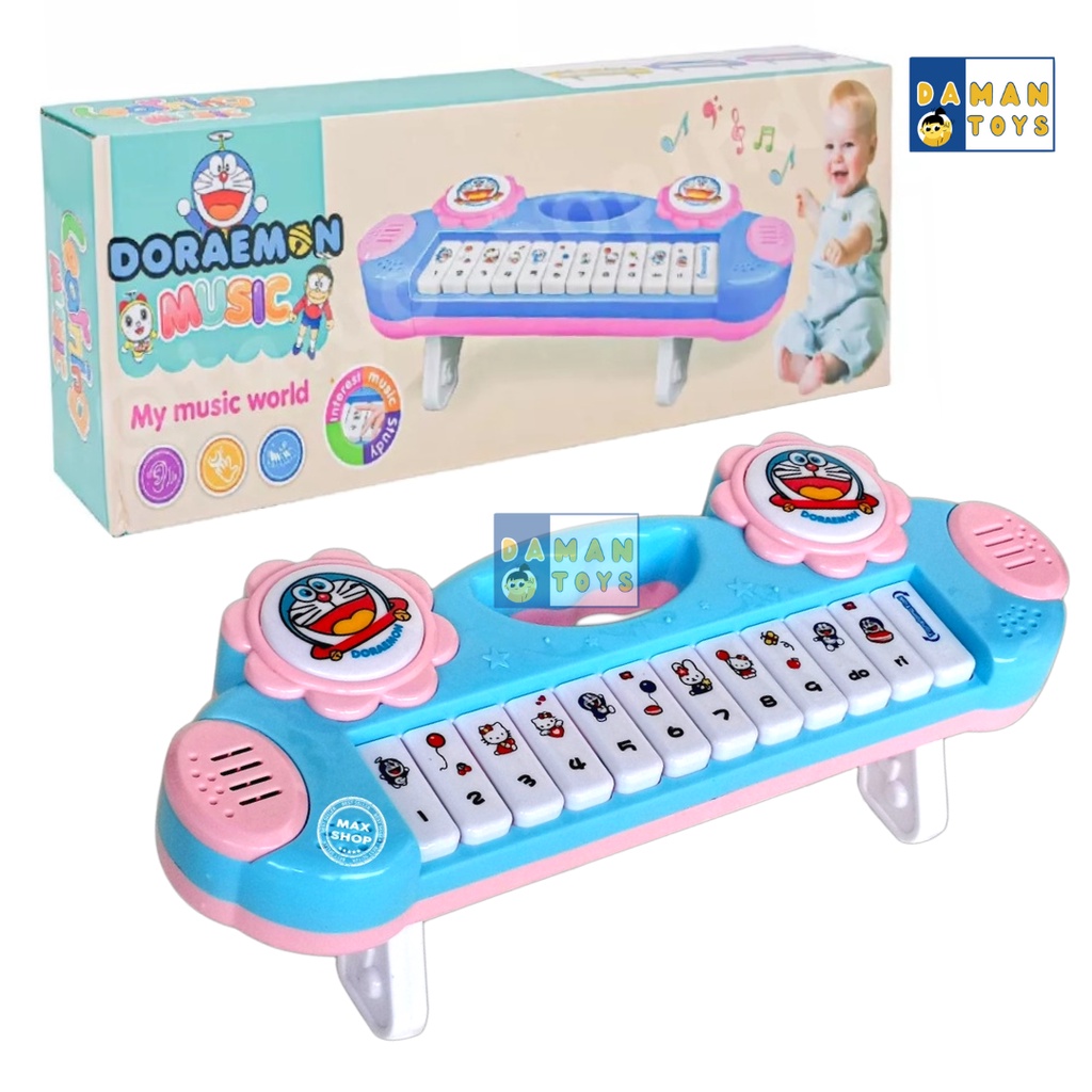 Mainan Anak Piano Musik Doraemon Music Keyboard Kado Mainan Edukasi Anak Murah