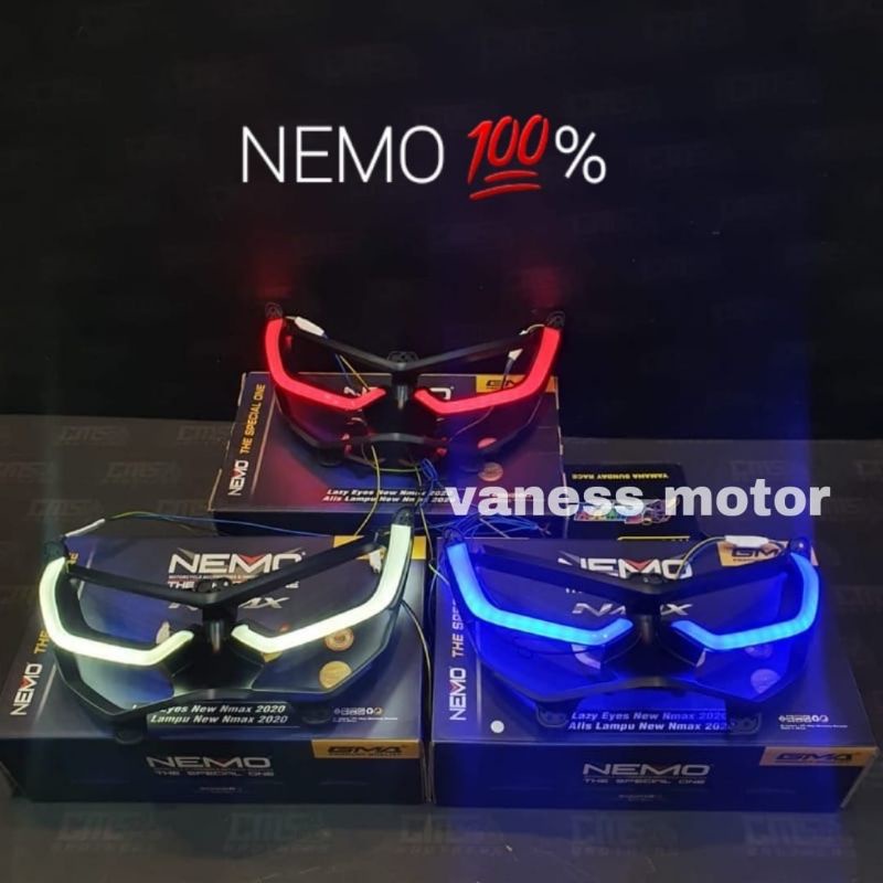 FRAME PLUS LAMPU ALIS DEPAN NMAX NEW 2020-2021 ORIGINAL NEMO