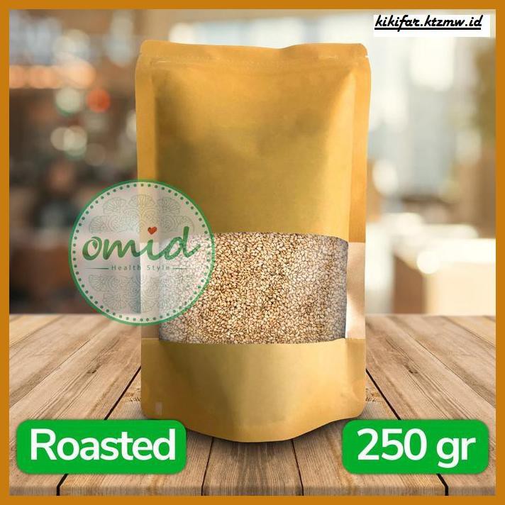 

GNIREKDOOF- ORGANIC WHITE ROASTED SESAME SEEDS (BIJI WIJEN PUTIH PANGGANG) 250GR -ORIGINAL.