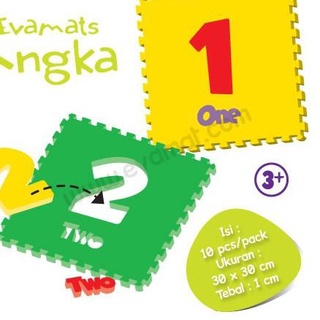 MURAH EVAMAT ANGKA POLOS GAMBAR ISI 9PCS 30x30CM MATRAS