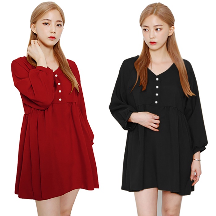 KARAKOREA Selena Peplum Dress KEMEJA KANTOR LYCRA SPANDEX/Dress Korea