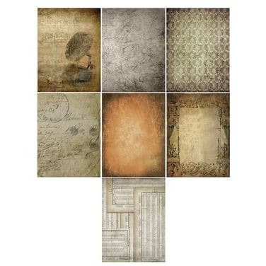 Scrapbooking Paper Pack 15x20cm - Retro Pattern Background (14 sheets)