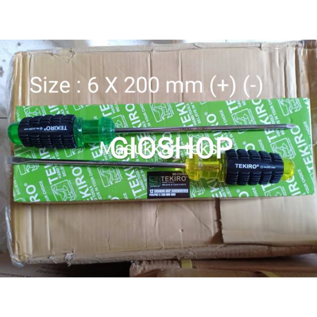 8" ( 200mm) OBENG GAGANG KARET  (+)( - ) TEKIRO