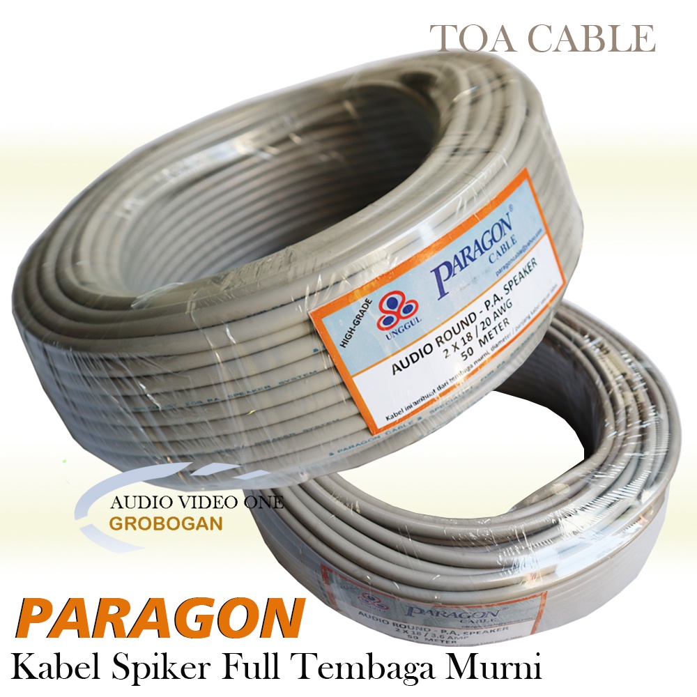 Kabel Spiker Paragon Cable Speaker Toa Audio Round 3.6 AMP/20 AWG 1-ROL