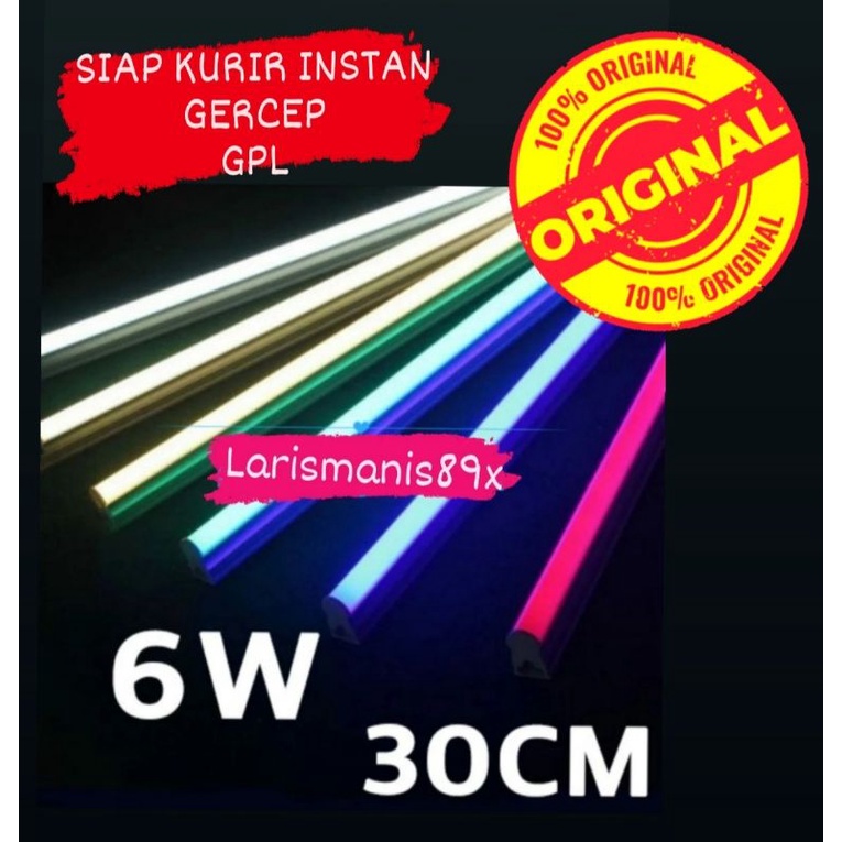 Lampu TL Neon T5 LED 6w(30cm)/10w(60cm)/15w(90cm)/20w(120cm) Tube warna