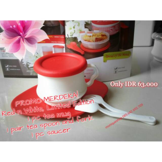 CUCI GUDANG  Gelas Tea Mug Cangkir Twin Tulipware