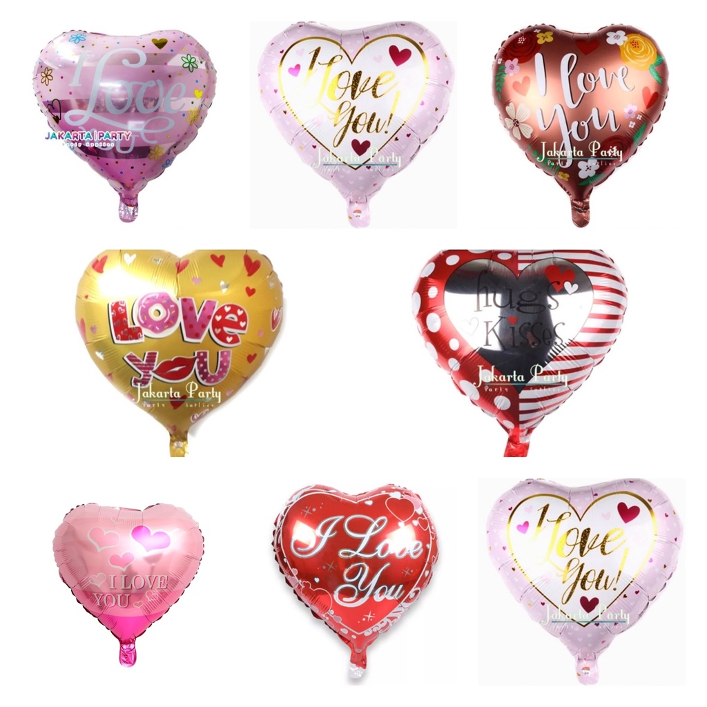 Balon Foil Love Motif / Balon Foil Love / Balon Love