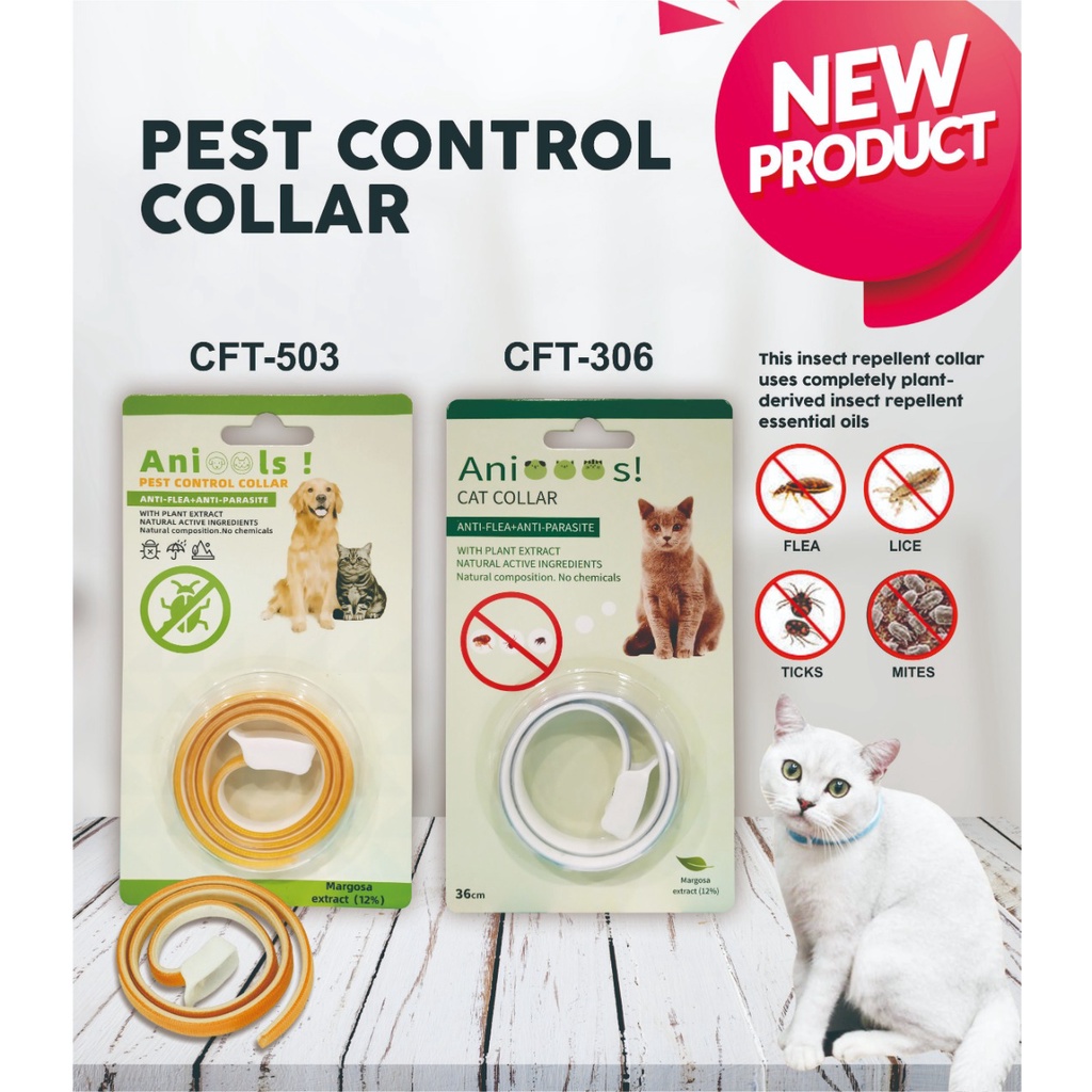 PEST CONTROL COLLAR NATURAL kalung kutu anjing kucing anti fleas ticks