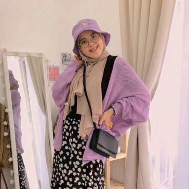 Batwing kelelawar Cardigan Marion outer Kardigan Jaring Terbaru