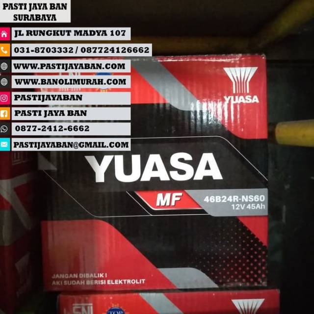 ACCU MOBIL YUASA KERING MF NS60 PASTI JAYA BAN