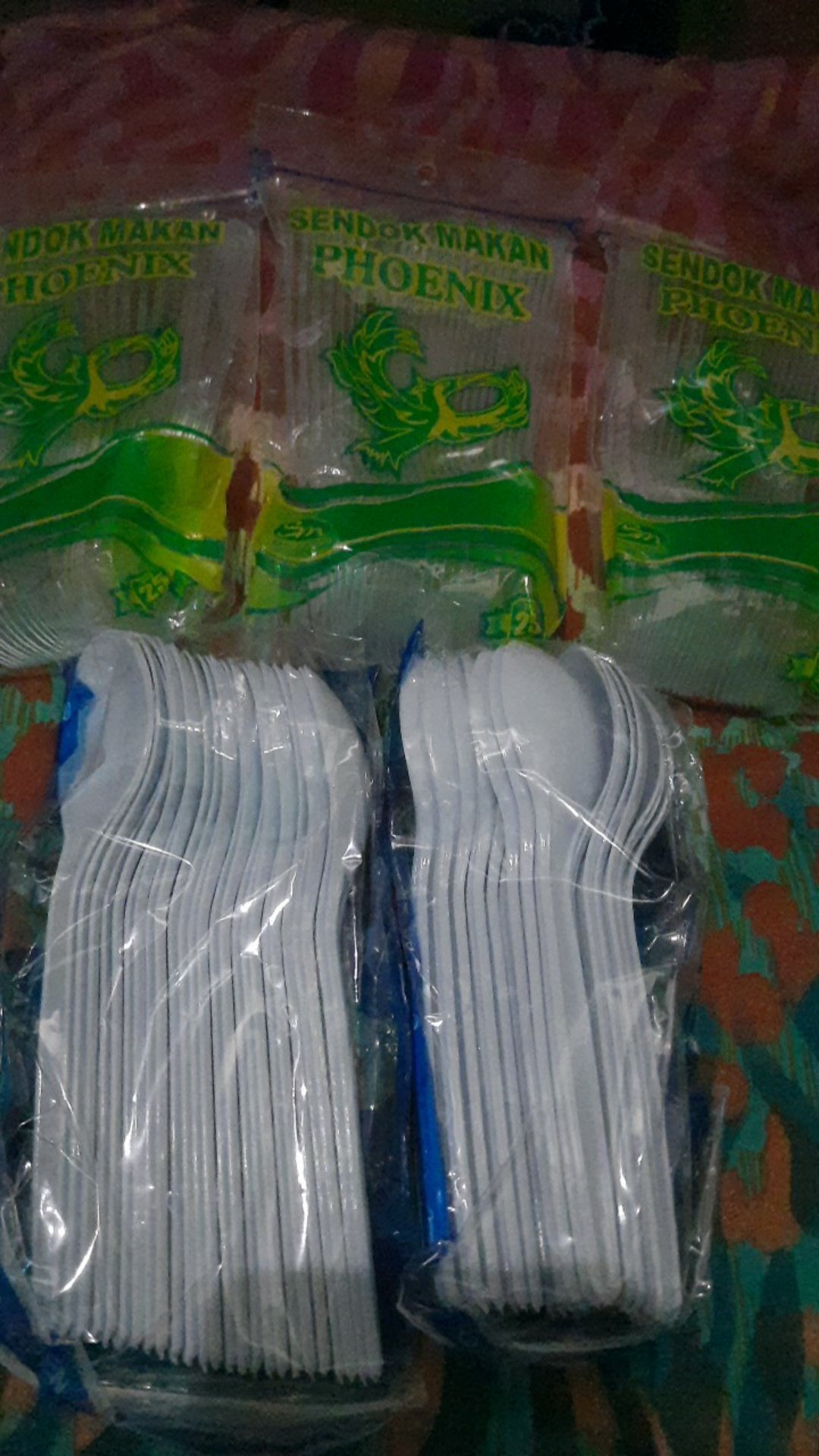 Sendok Plastik Makan Bening 16cm Isi 25pcs