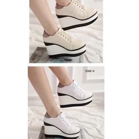 Keluaran Terbaru.. SEPATU SNEAKERS AJ17 WANITA WEDGES BOOTS BOOT SNEAKER HAK TINGGI HIGH HEEL WEDGES