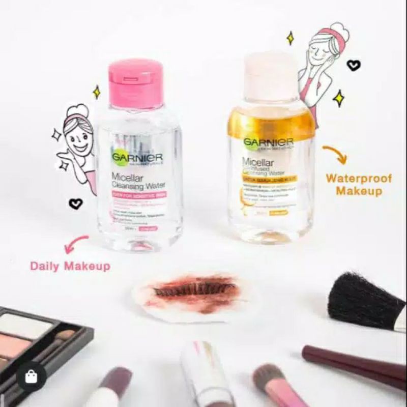 [50ml] Garnier Micellar Cleansing Water Pink | Oil Infused