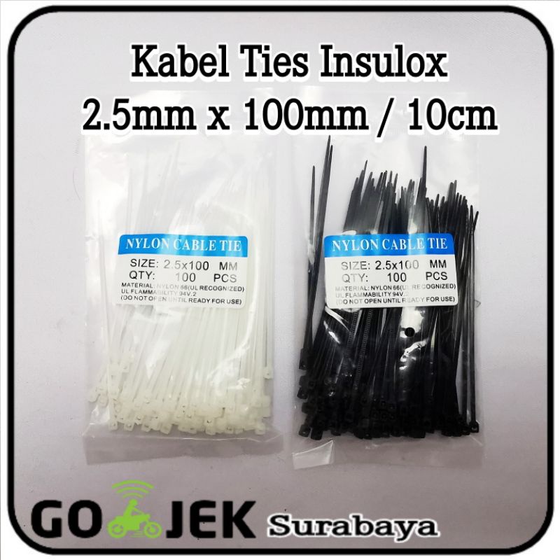 

Kabel Ties / Tis - Insulox Tali Pengikat Kabel - 10cm