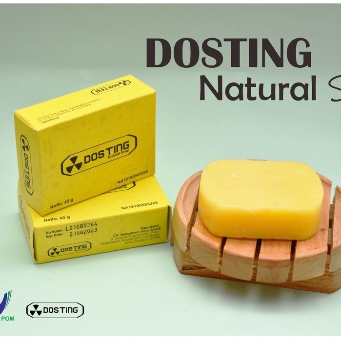 DOSTING NATURAL SOAP WHITENING/ SABUN MANDI PEMUTIH WARNA KUNING 8990070320219 60gr Asli Original Termurah Terbaru