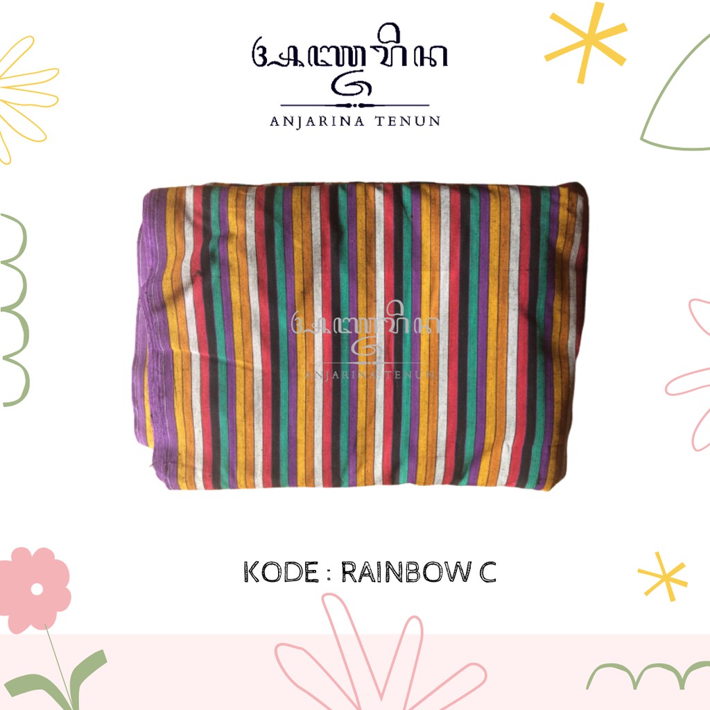 Kain Lurik Rainbow C - Anjarina Tenun Klaten