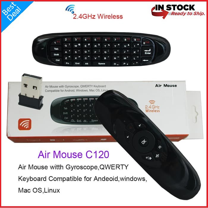 Air Mouse Wireless 2.4G Keyboard Remote Control For Android tv