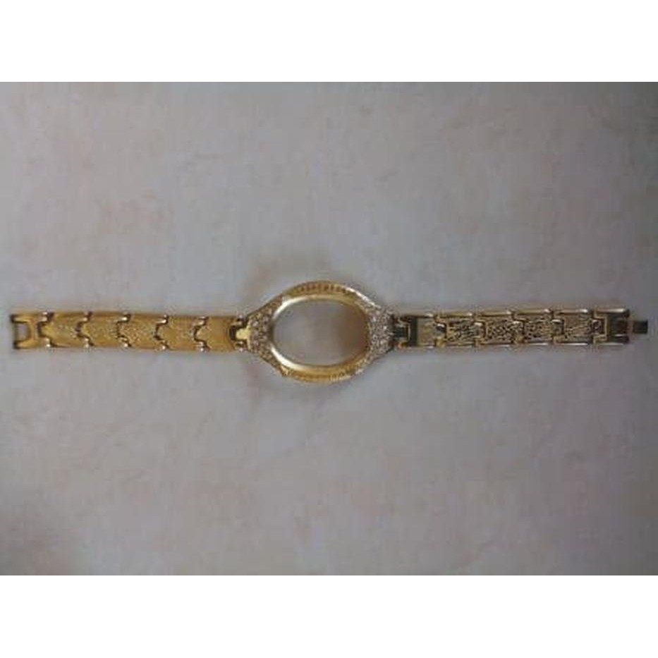 Jual gelang titanium batu akik warna gold