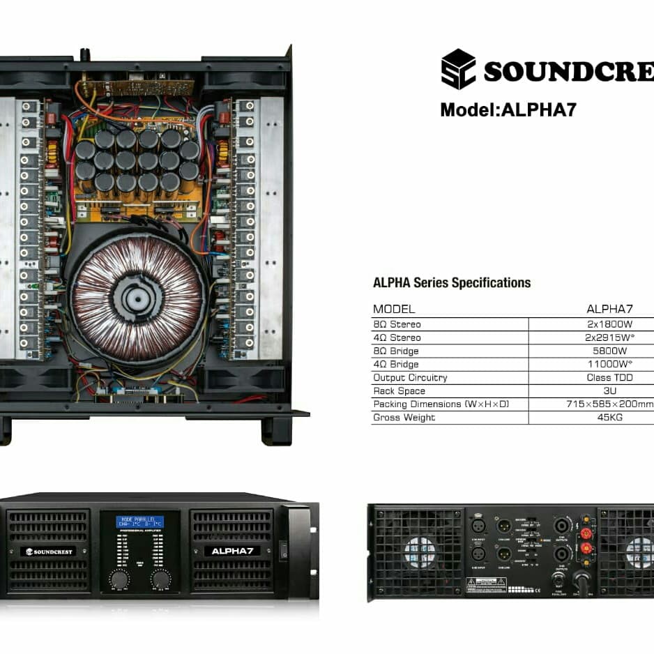 Power Ampli Amplifier Soundcrest Alpha7 Alpha 7 class td