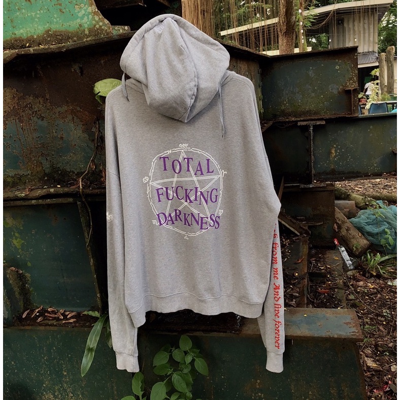 VETEMENTS HOODIE GRAY OVERSIZE