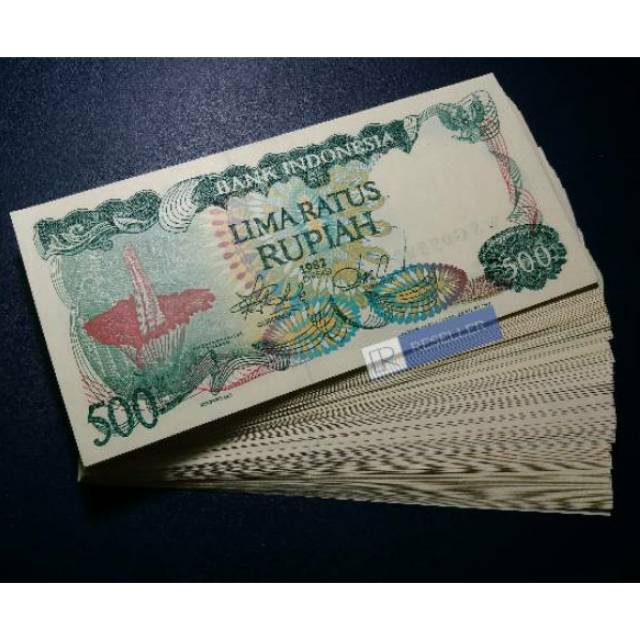 Uang 500 Bunga Bangkai 1982 Gress