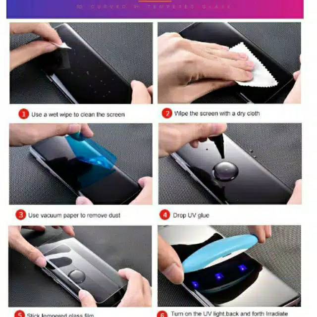 Tempered Glass UV Full Original Samsung Galaxy S7EDGE S7 EDGE TG ULTRA VIOLET ORI