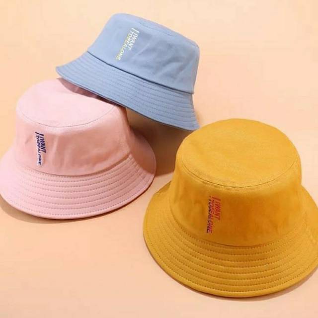  Topi bucket  korea kpop fisherman pria wanita Shopee 