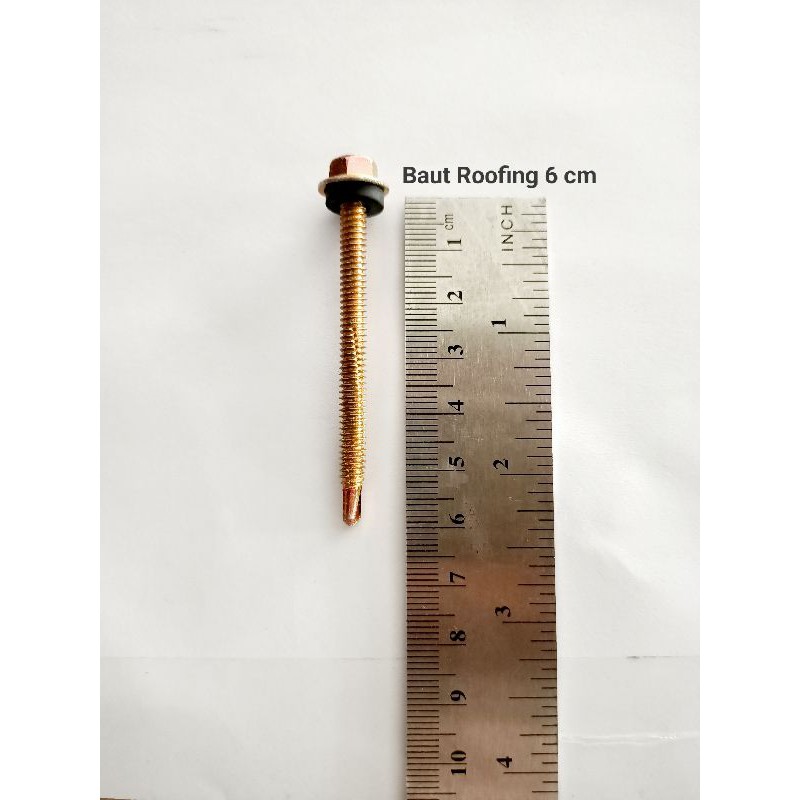 Baut Roofing 6cm Baut Skrup Sekrup Screw Roving Rofing 60mm (10biji)