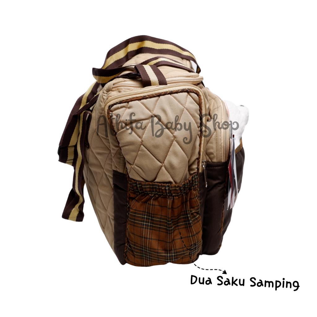 Tas Besar Popok Perlengkapan Bayi Diaper Bag Baby Scots Embroidery Kado Ibu Hamil Melahirkan