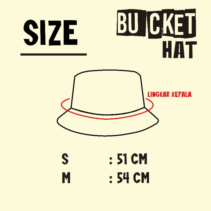 Bucket Hat Printing Gratis Cetak Nama Anak