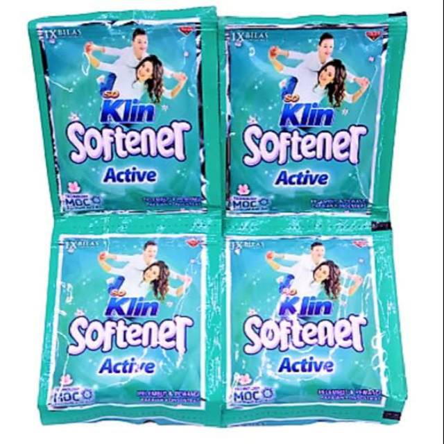 [1 RENCENG 12 SACHET] Soklin SOFTENER Pelembut Pakaian Renteng So Klin Pengharum Pewangi Baju Sekali Bilas Saset 14 ml 1x Bilas Refill Pouch Isi Ulang 14ml