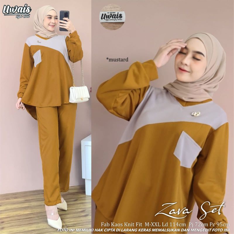 basic shirt atasan perempuan original nck +  zeva set bay uwaisori solo berlabel
